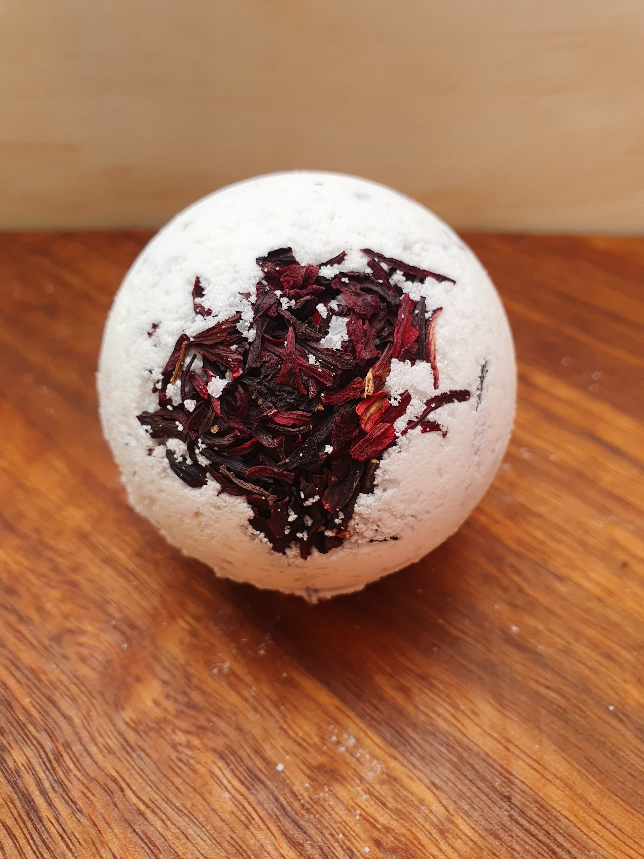 Hibiscus and Dandelion Root Natural Bath Bomb