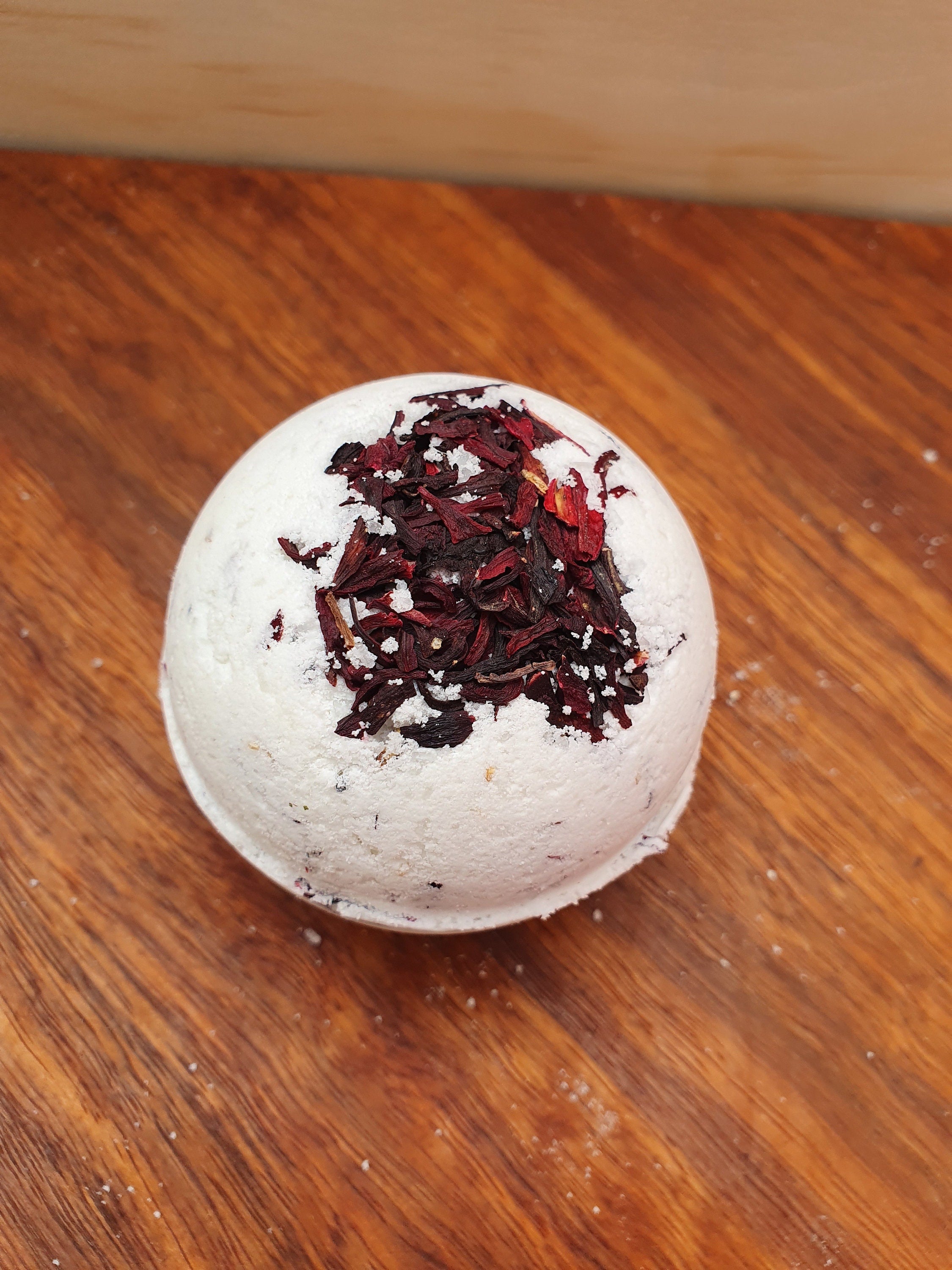 Hibiscus and Dandelion Root Natural Bath Bomb