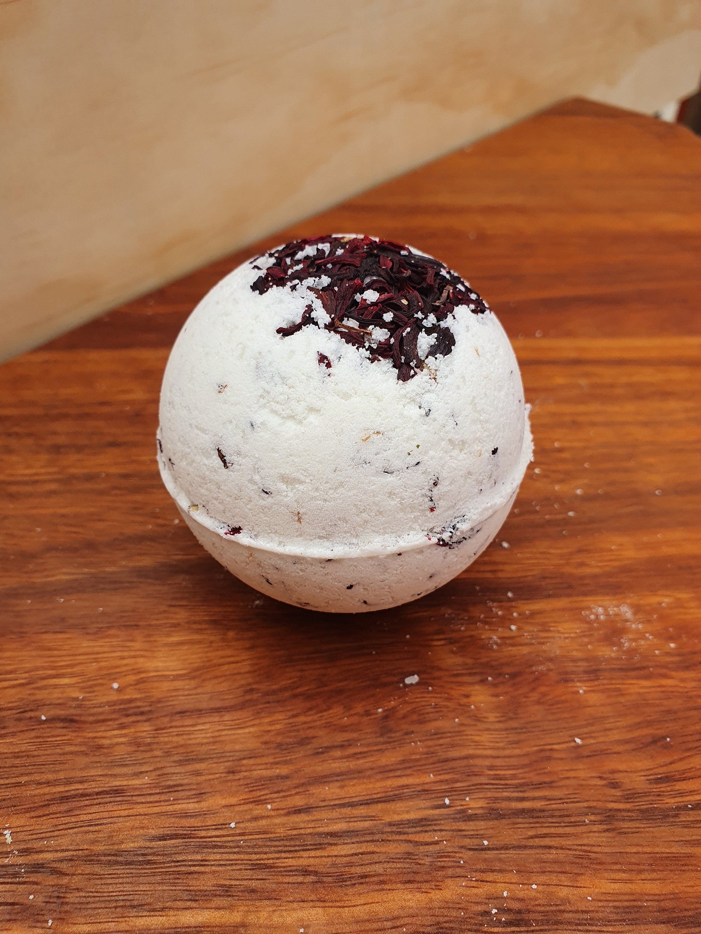 Hibiscus and Dandelion Root Natural Bath Bomb